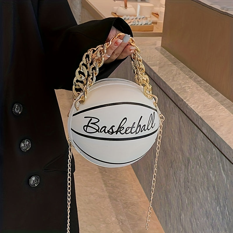 Cute Ball Shaped Novelty Bag, Round Cartoon Crossbody Bag, Women's Fashion Handbag & Shoulder Purse