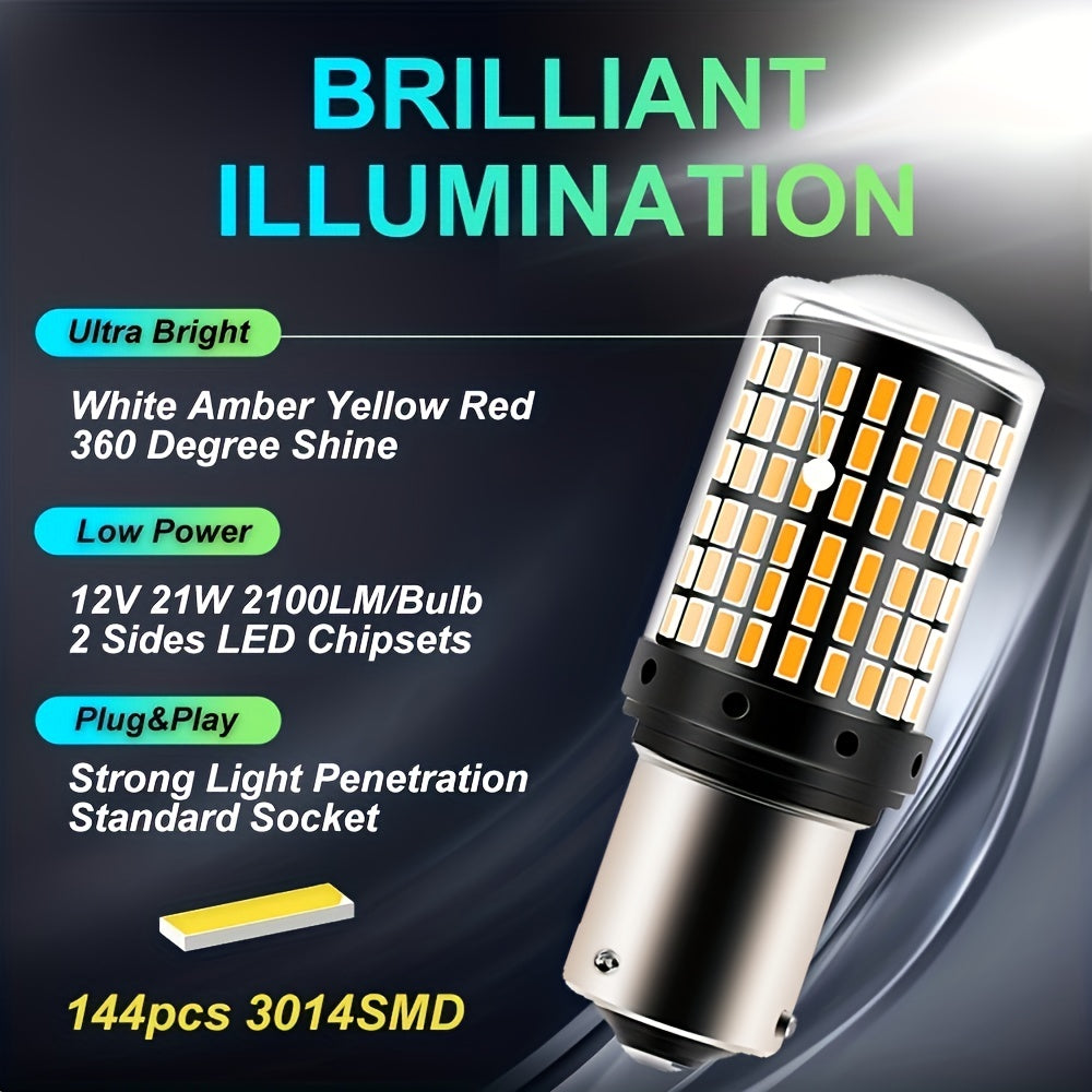 1pair/2pcs LED 1156 BA15S P21W 1157 P21/5W LED Bulbs For Super Brighter Car Brake Reversing Turn Signal Light