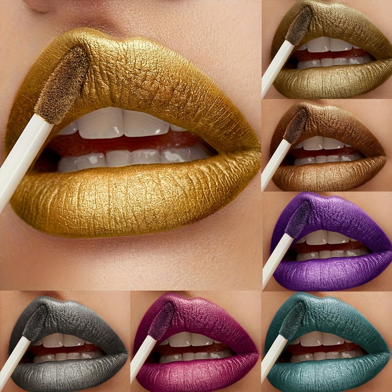 Golden Bar Luxury Lipstick - Timeless Velvety Smooth Finish, Intense Color Stay, Smudge-Proof & Waterproof - The Perfect Romantic Valentines Day Gift for Her