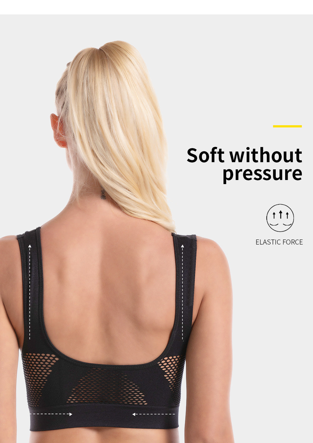 Women' Seamless Wireless Push-Up Bra with Removable Cups & Pads - Full Coverage Bralette Vest, Medium Underwire-Free Brassiere for Casual Attire, Low-Maintenance (Hand Washable) - Non- Basic Lingerie