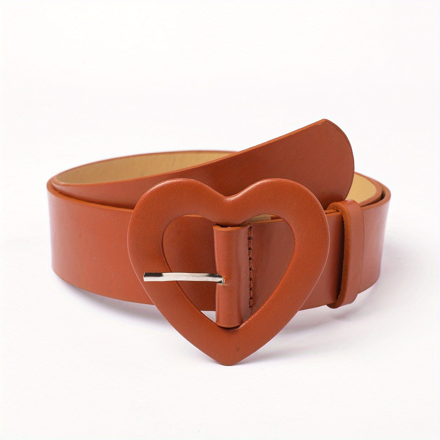 2023 New Pink Wide Belt for Women with Love Buckle and Rose Red Belt Decoration for Hot Girls