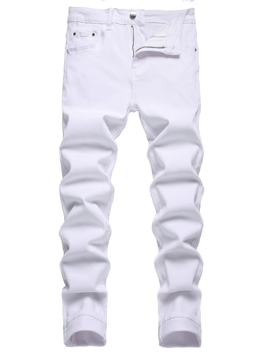 Men's Slim Fit Jeans Stretch Ripped Skinny Jeans for Men, Fashion Straight Leg Comfort Flex Waist Casual Pants, Pants for Men, Pantalones Para Hombr, Mens Sweatpants