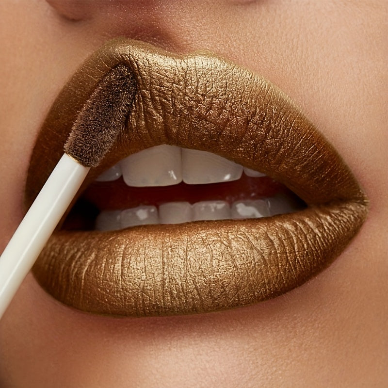 Golden Bar Luxury Lipstick - Timeless Velvety Smooth Finish, Intense Color Stay, Smudge-Proof & Waterproof - The Perfect Romantic Valentines Day Gift for Her