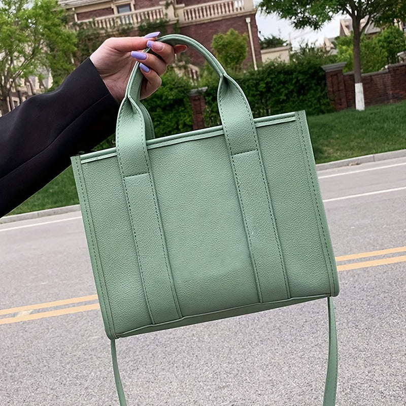 Chic Everyday Womens Tote - Durable PU Leather, Spacious Satchel with Top Handle - Ideal for Work & Casual Outings