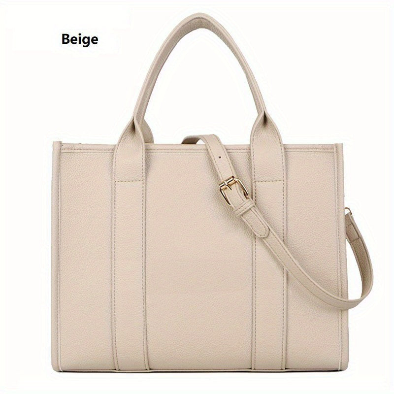 Chic Everyday Womens Tote - Durable PU Leather, Spacious Satchel with Top Handle - Ideal for Work & Casual Outings