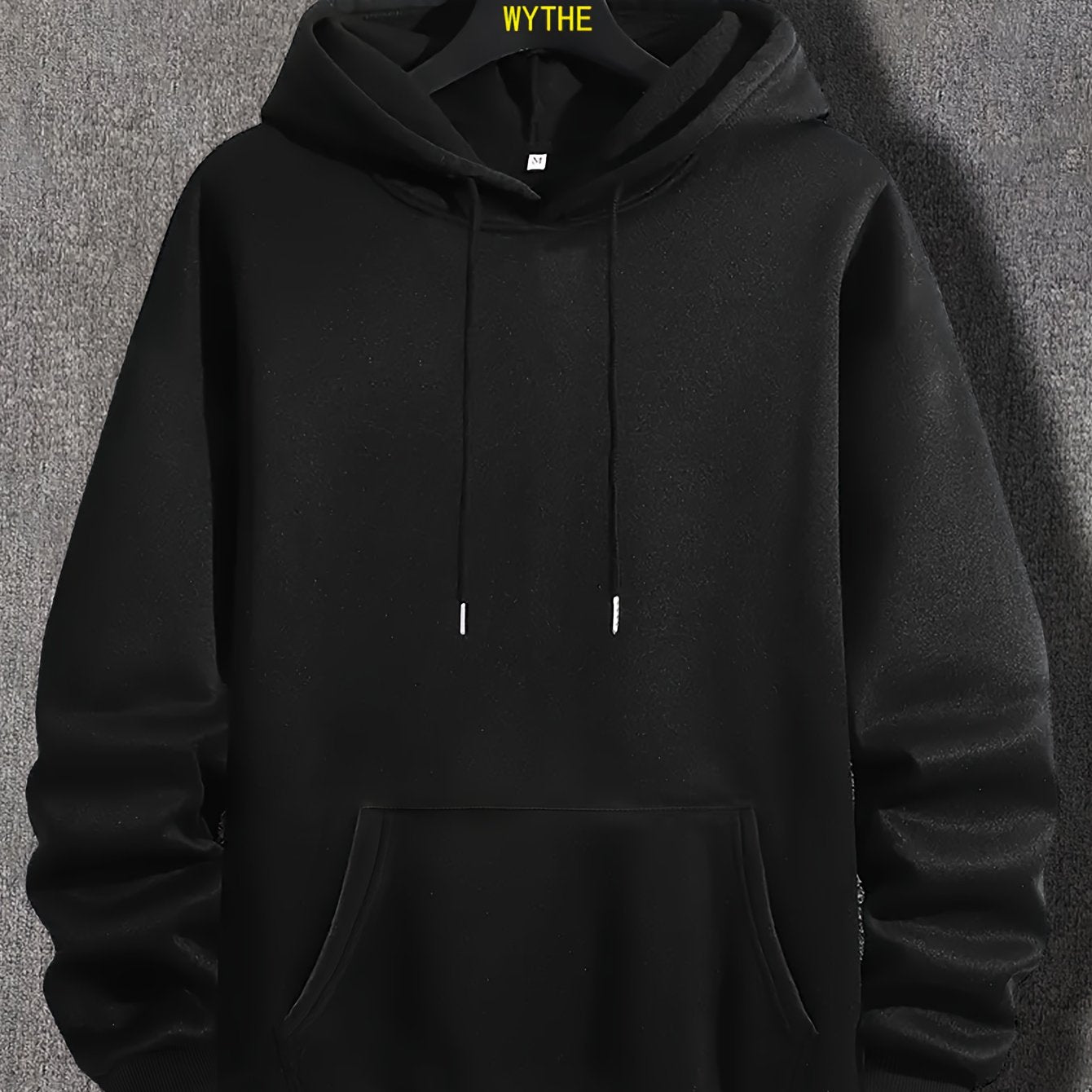 Effortless Style & Comfort: Durable Men's Geometric Hoodie with Kangaroo Pocket - Perfect for Spring/Fall