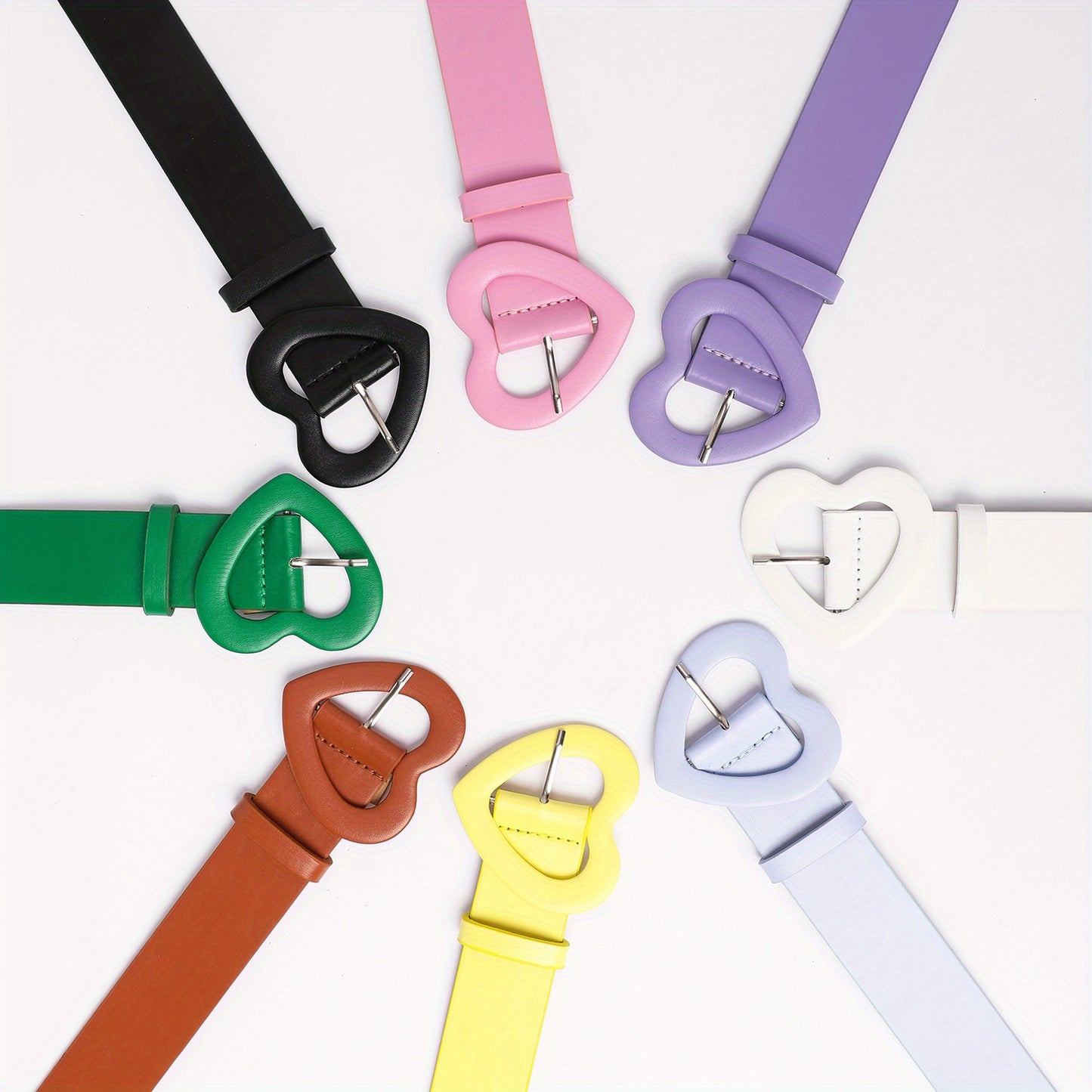 2023 New Pink Wide Belt for Women with Love Buckle and Rose Red Belt Decoration for Hot Girls