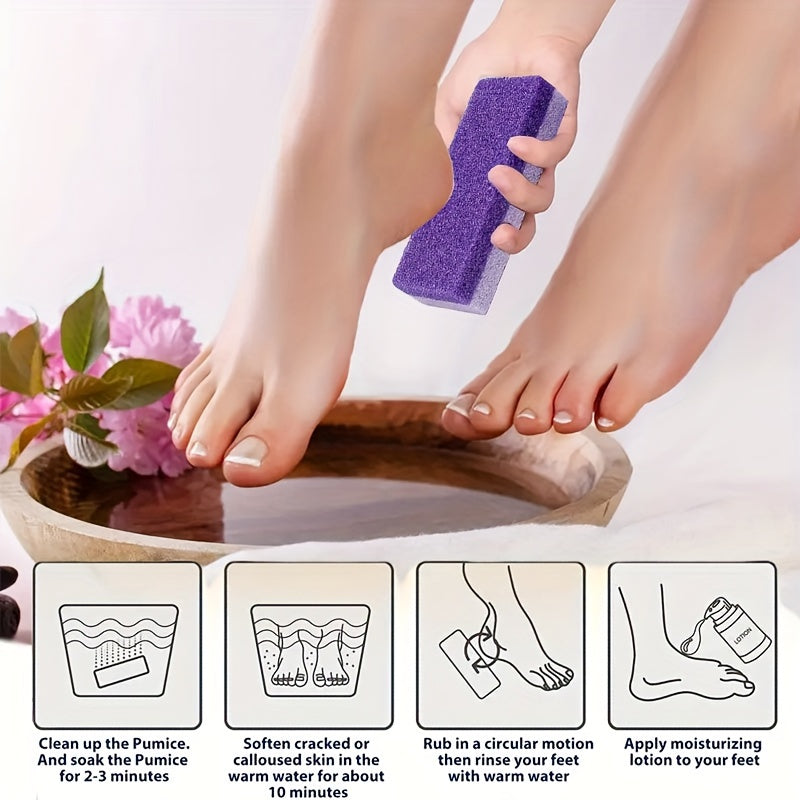 3pcs/1pc Reusable Foot Pumice Sponge Stones Foot Care Callus Exfoliate Hard Skin Remover Pedicure Scrubber Scrub Manicure Tools Pedicure Spa supplies
