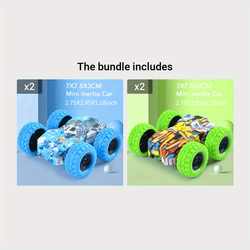 Fun Double-Side Vehicle Inertia Safety Crashworthiness And Fall Resistance Shatter-Proof Model For Kids Boy Toy Car Christmas, Halloween Gift