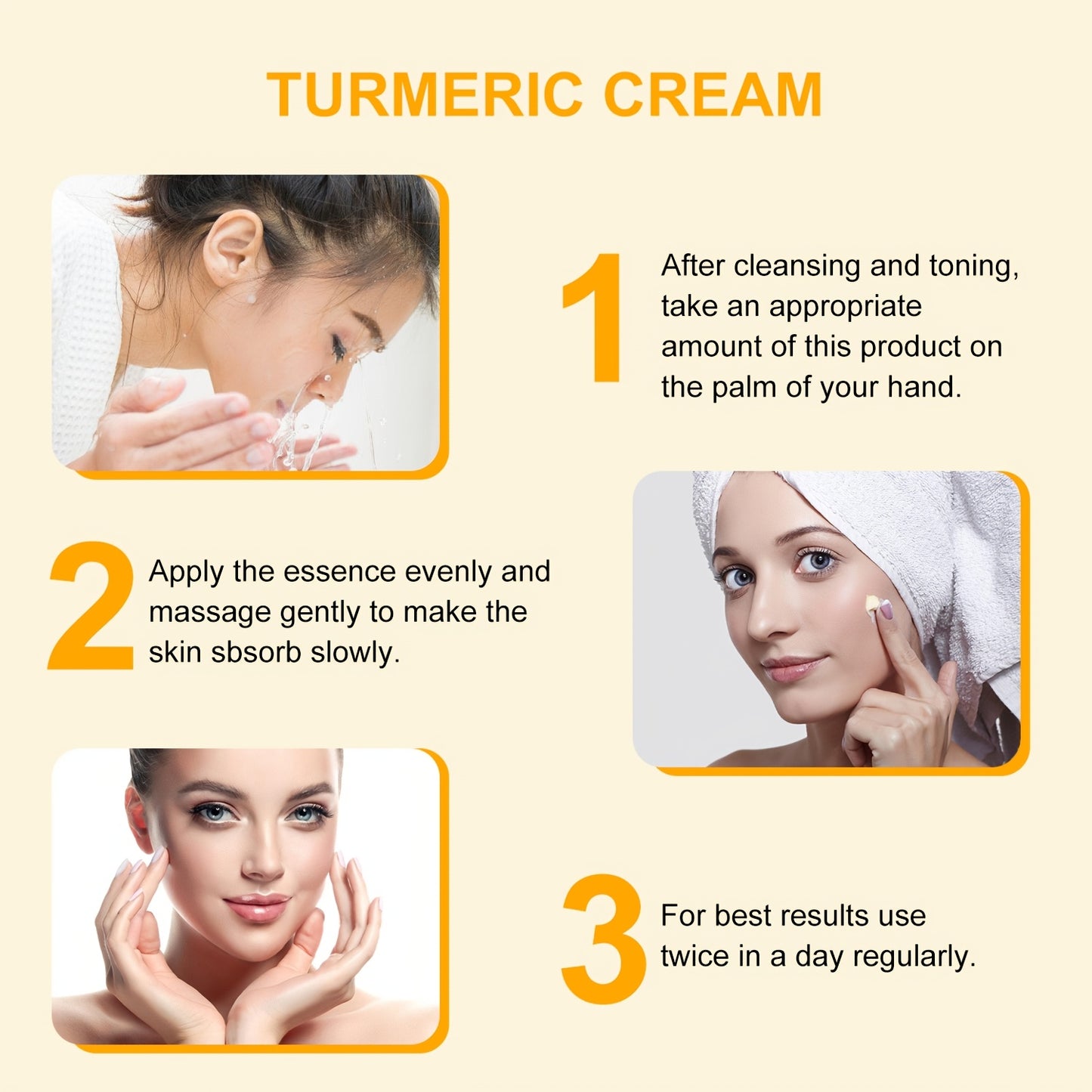 Turmeric Vitamin C Clay Facial Mask 1pcs, Deep Cleansing Light Beige Care Mask For Autumn & Winter, Rich In Kaolin & Aloe For Moisturizing, Brighten Light Beige, Christmas & Halloween Gifts, Korean Anti-aging Skincare Product