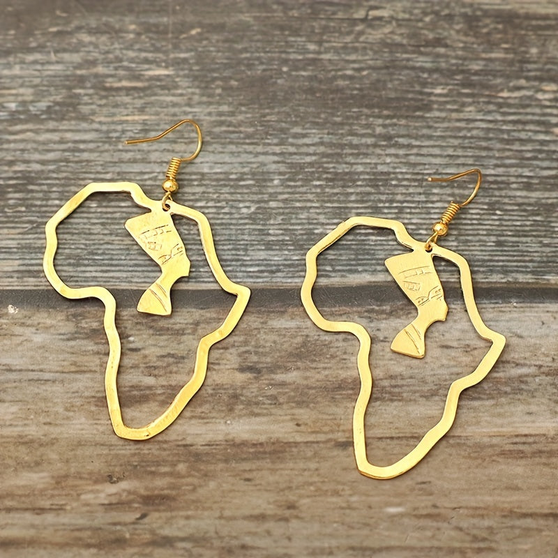 Golden and Silvery Fashion Dangle Earrings - Stylish, Modern, Elegant