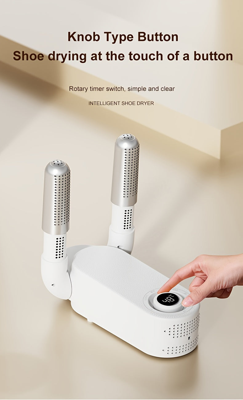 The Smart Shoe Dryer Is a Timed Device for Drying Shoes And Socks at Home Using Hot Air Circulation, Without Battery