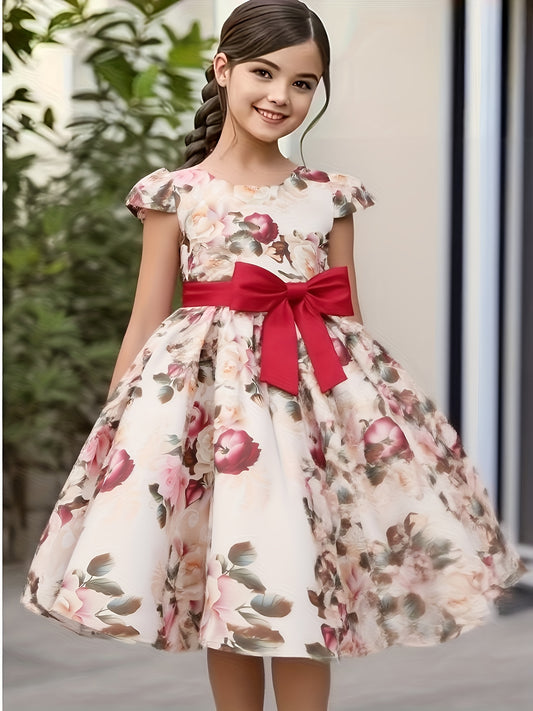 Children Eden 3-10 Years Girls Rose Print Dress