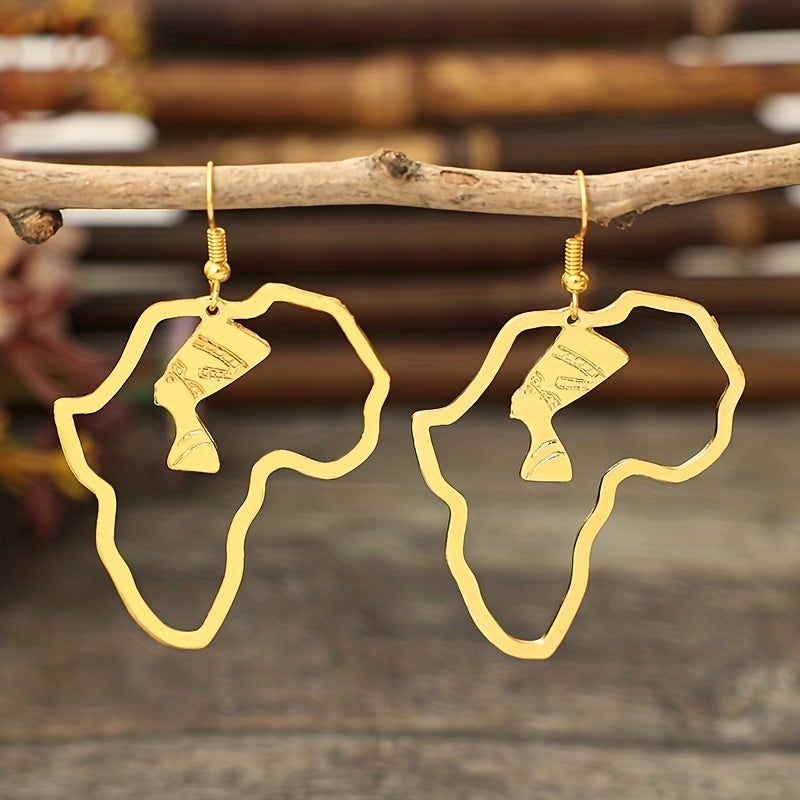 Golden and Silvery Fashion Dangle Earrings - Stylish, Modern, Elegant