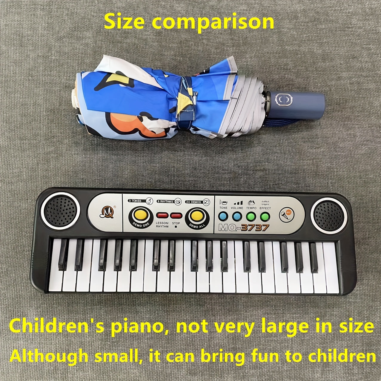 37-Key Monophonic Electronic Piano for Children | Suitable for Boys and Girls, Beginner'S Small Piano, Educational Toy for Toddlers, Multifunctional, PP Material, Perfect for Christmas or Birthday Gift (without Battery)