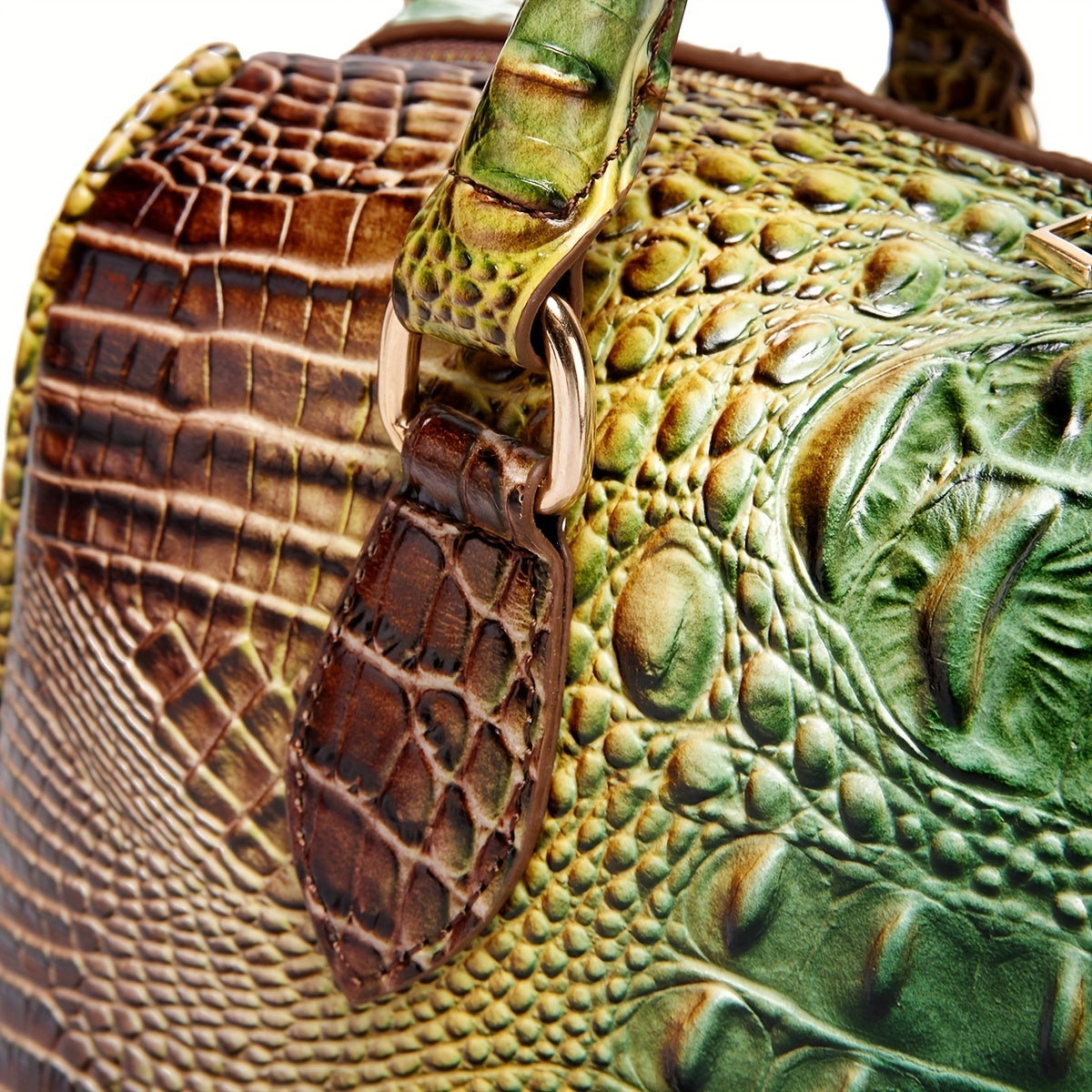 Crocodile Pattern Luxury Crossbody Bag, Top Handle Bag Purse, Classic Fashion Versatile Shoulder Bag
