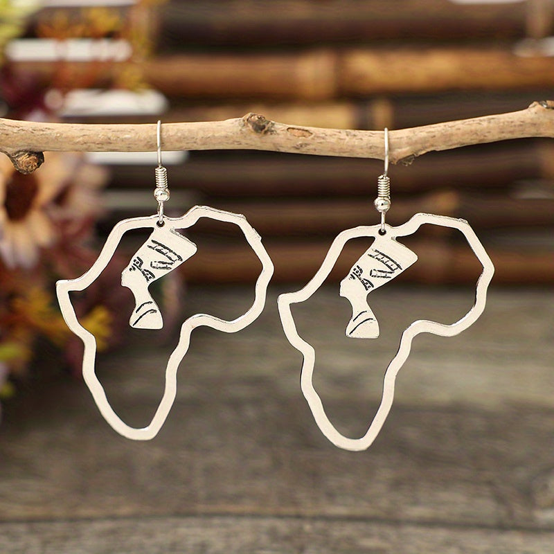 Golden and Silvery Fashion Dangle Earrings - Stylish, Modern, Elegant