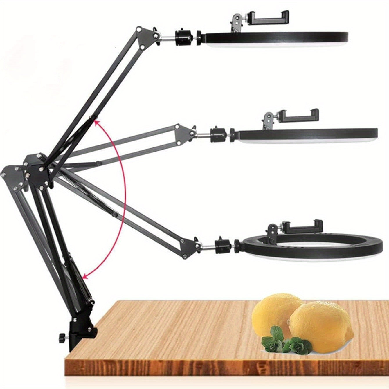 Live Streaming Fill Light, Beauty Light, Desktop Beauty Lighting, Indoor Face Light, Popular Photo Light, Mobile Shooting Light, Tiktok Light with a Ring Soft Light, And a 10-Inch Lamp with a Cantilever Stand