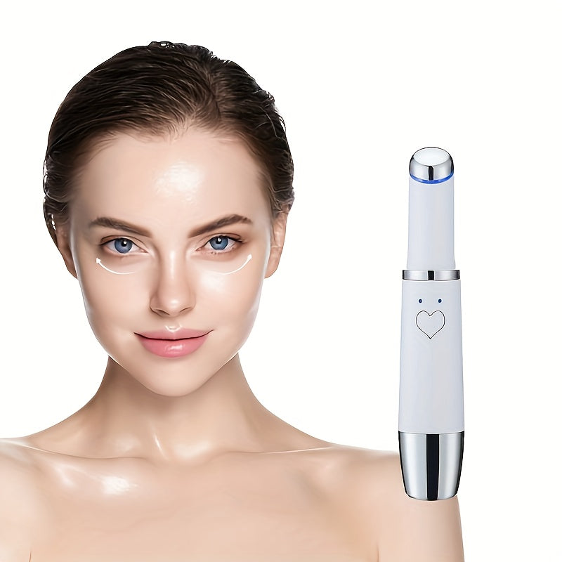 Rechargeable Heated Eye Massager Pen - Cosmetic Instrument - Hot & Cold Face Lifter, Relaxes Dark Circles, Eye Bags, Puffiness, Soothes Facial Tension, Perfect Birthday, Christmas Gift for Women and Men