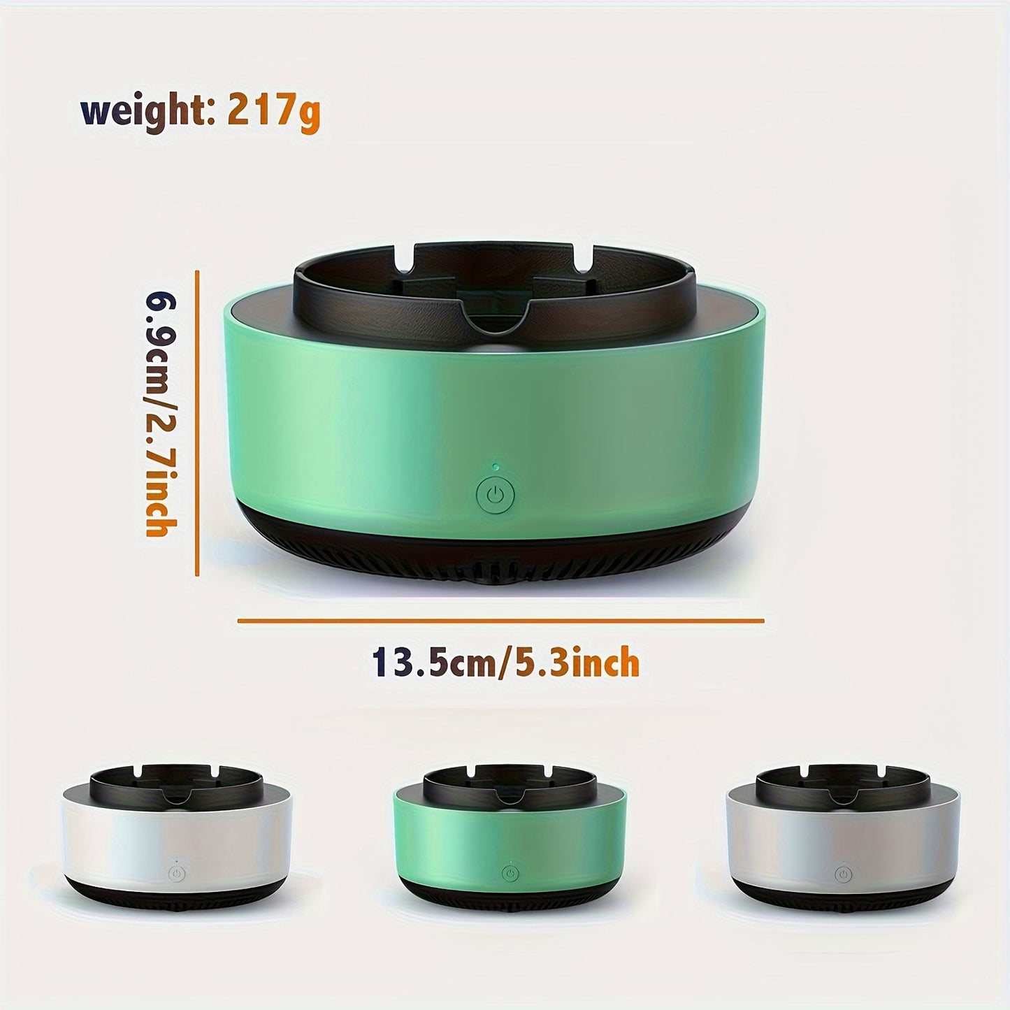 1pc, Smart Ashtray Air Purifier, Instantly Clears Second-hand Smoke And Odor, Battery Not Included, Household Gadgets, Holiday Gift, Birthday Gift, Gift For Friends