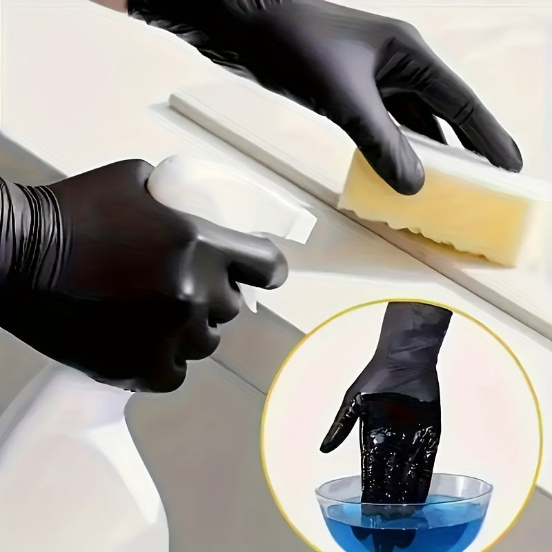 50/100pcs Ultra-Durable Nitrile Gloves - Waterproof, Tear-Resistant, And Powder-Free For Kitchen Cleaning, Tattoo, Hair Dyeing, Pet Grooming, Beauty Salons, And Household Chores - Perfect For Cleaning Supplies And Household G