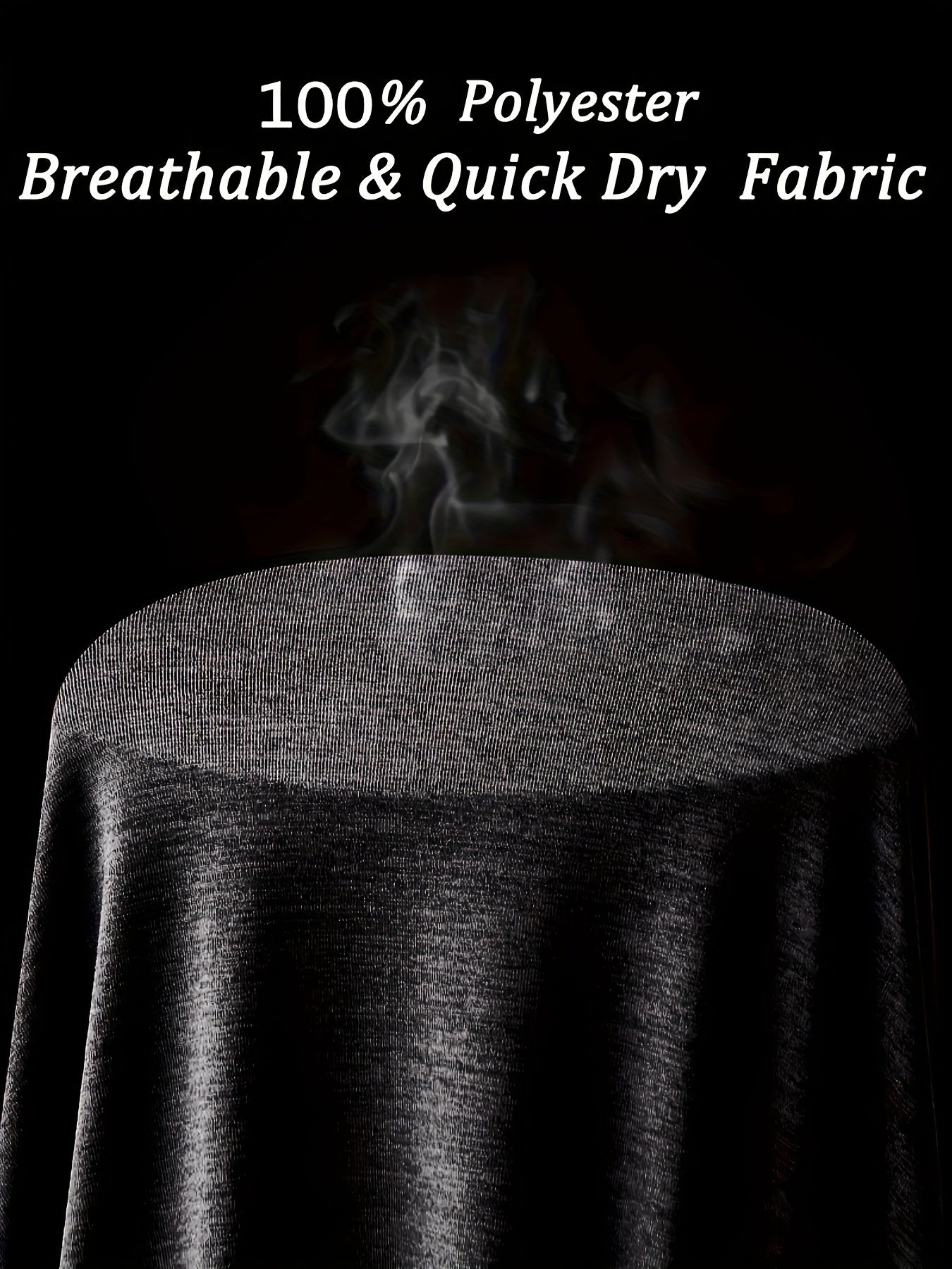 Summer Fitness Essential - Mens Quick-Drying, Breathable, Medium Stretch Polyester Short Sleeve Crew Neck T-Shirt for Sports and Casual Wear - Machine Washable, Perfect Gift for Him