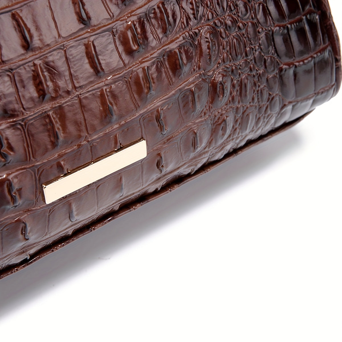 Crocodile Pattern Luxury Crossbody Bag, Top Handle Bag Purse, Classic Fashion Versatile Shoulder Bag