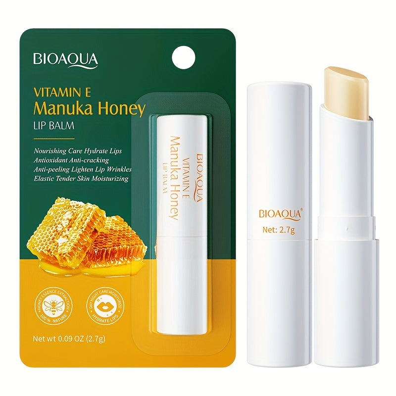 1pc Vitamin E Honey Lip Balm, Anti-dryness, Smooth Lip Lines, Moisturize Autumn And Winter, Hydrating Lip Care, Nourishing Lips Lipstick For Men And Women In Autumn And Winter, Overnight Lip For Dry Lips And Cracked Lips With