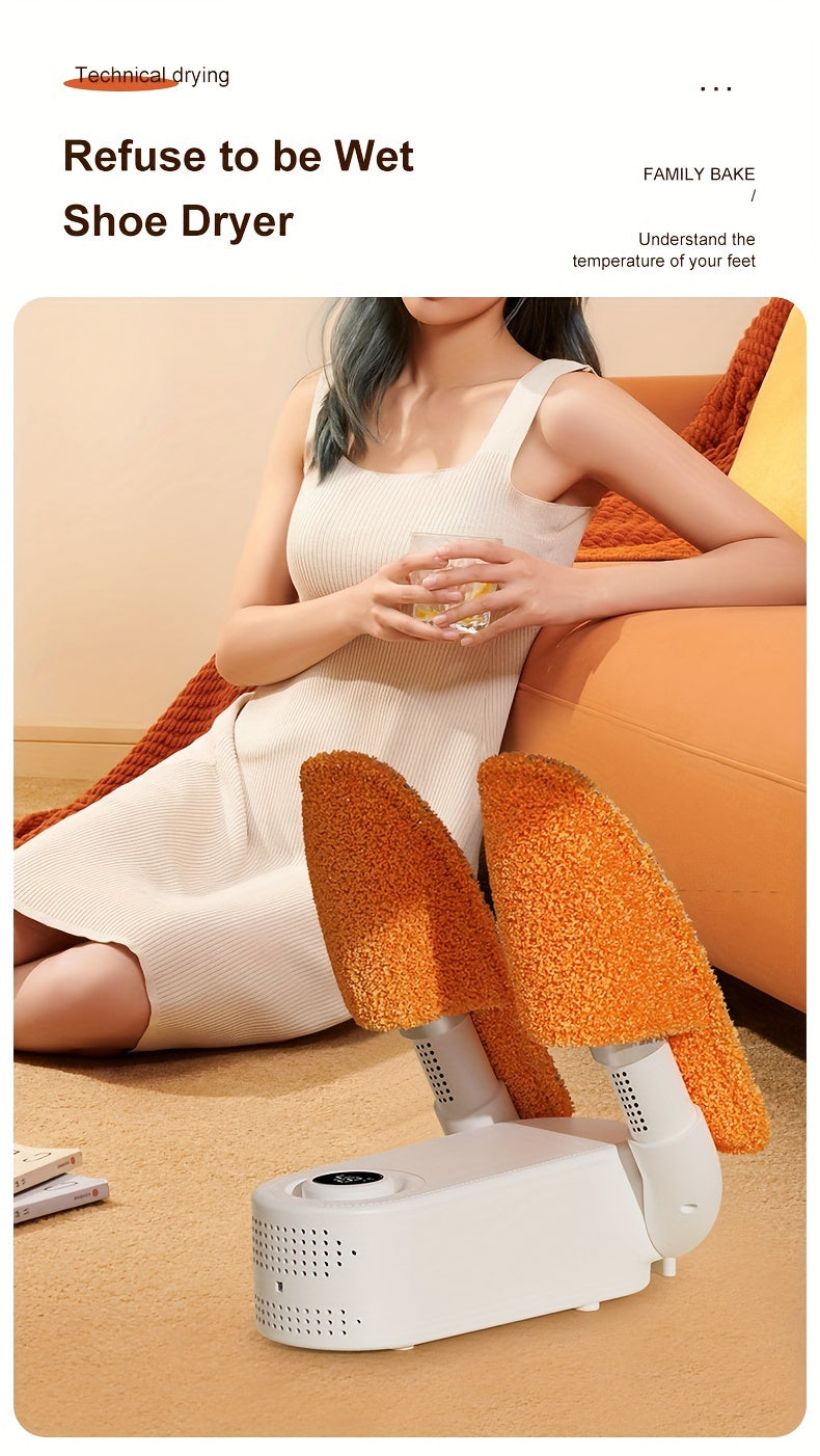 The Smart Shoe Dryer Is a Timed Device for Drying Shoes And Socks at Home Using Hot Air Circulation, Without Battery