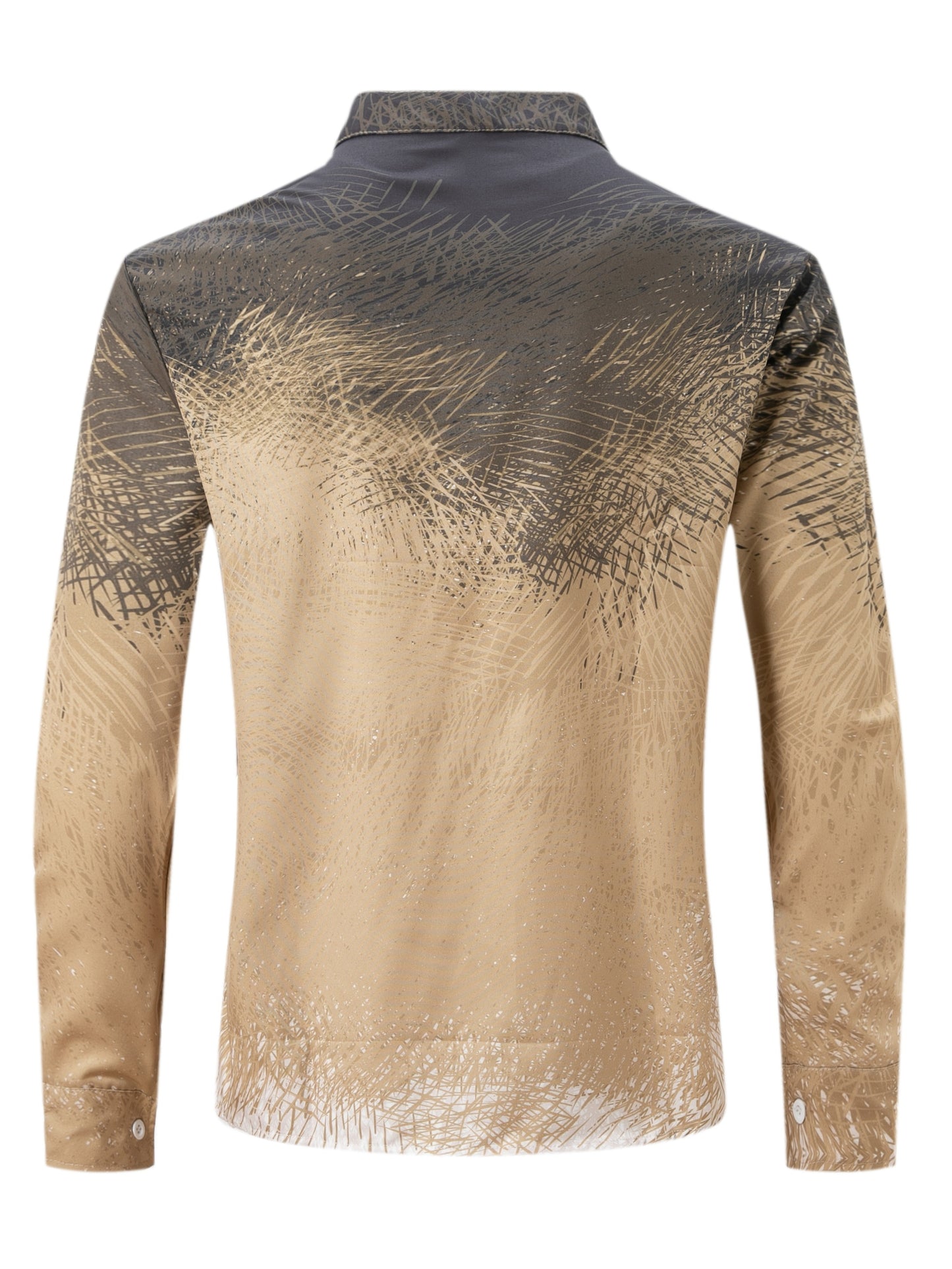 Mens Stylish Turn-Down Collar Long Sleeve Shirt - Fashionable Closure Design for Daily, Vacation, and Streetwear Outfits