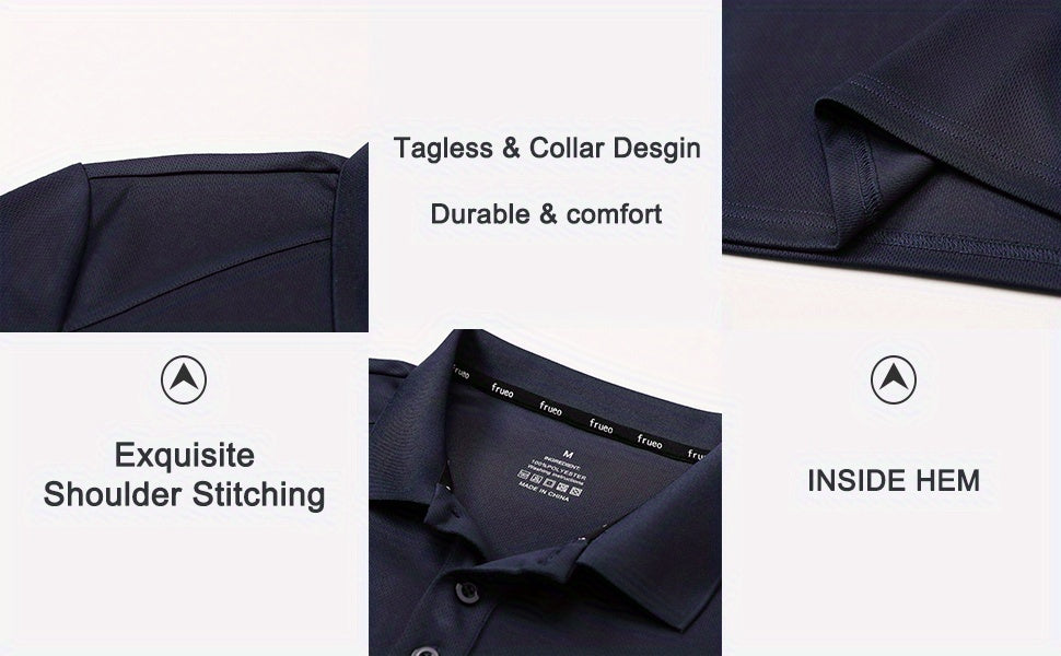 3 Pack Men'S Golf Polo Shirts Casual Short Sleeve Quick-Dry Athletic Solid Color Golf T-Shirt Moisture Wicking Shirts Tees Tops for Men