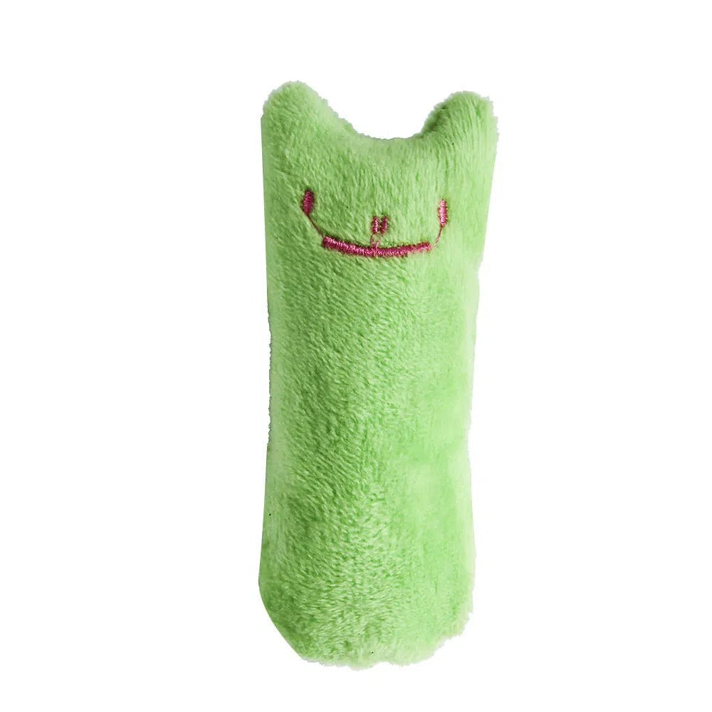 [1pc Squeaky Cat Toy] 1pc Interactive Cat Teaser Toy | Cat Design Containing Squeaky Plush Pillow Toy | Interactive Pet Supply