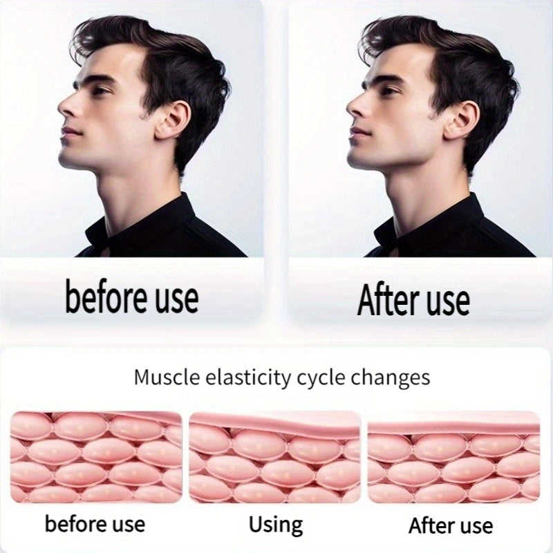 Silicone Facial Toning Exercise Device, 1 Piece Jawline Shaping Tool for Men & Women - Jaw Muscle Trainer, Enhancer for Facial Contour & Symmetry, Double Chin Reducer, Facial Beauty Tool - Unscented, Power-Free Operation, Bat