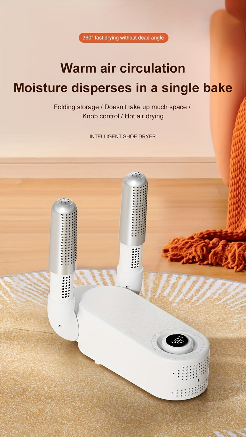 The Smart Shoe Dryer Is a Timed Device for Drying Shoes And Socks at Home Using Hot Air Circulation, Without Battery
