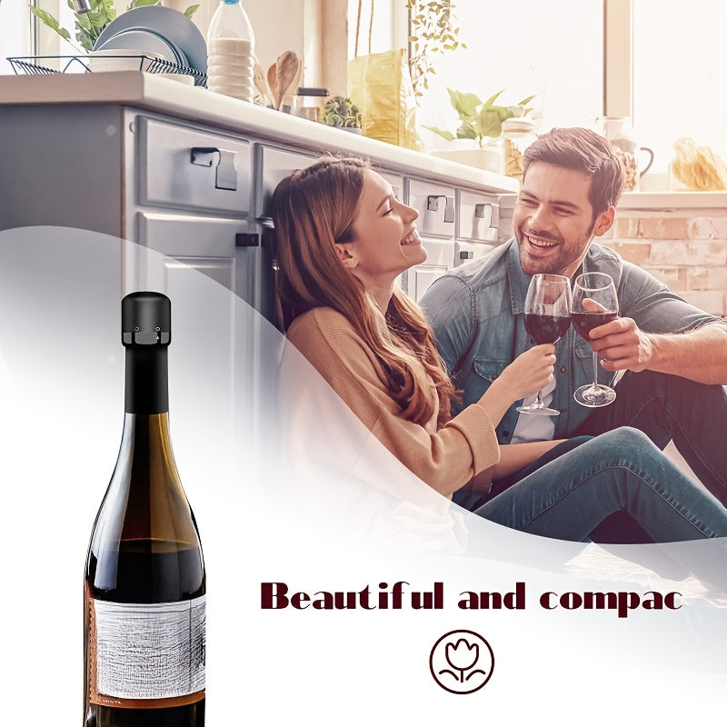 10x Leak-Proof Vacuum Wine Stoppers - Reusable Champagne Bottle Sealer Caps with Secure Lid, Durable Plastic for Wine & Champagne Preservation, Ideal for Home Bar, Kitchen, and Restaurant Use, Wine Bottle Sealer, Kitchen Esse