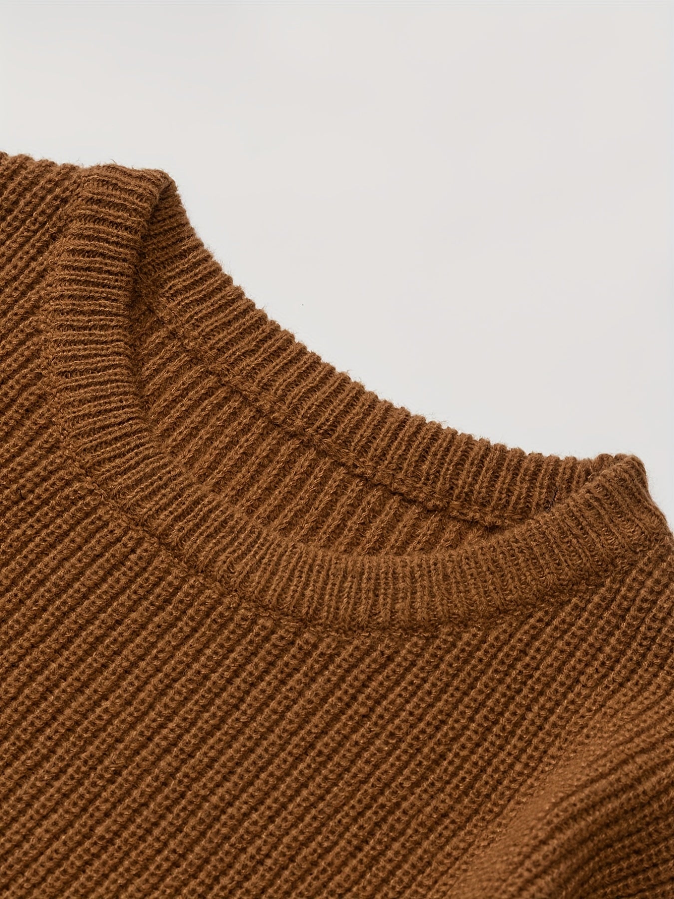 Plus Size Men's Fashion Stitching Color Stripe Sweater For Spring/autumn/winter, Long-sleeved Knit Pullover Sweater