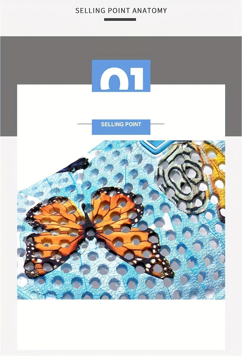 Women's Fashion Butterfly Pattern Hole Slippers, Summer Non-slip Beach Slippers for Koningsdag/King's Day