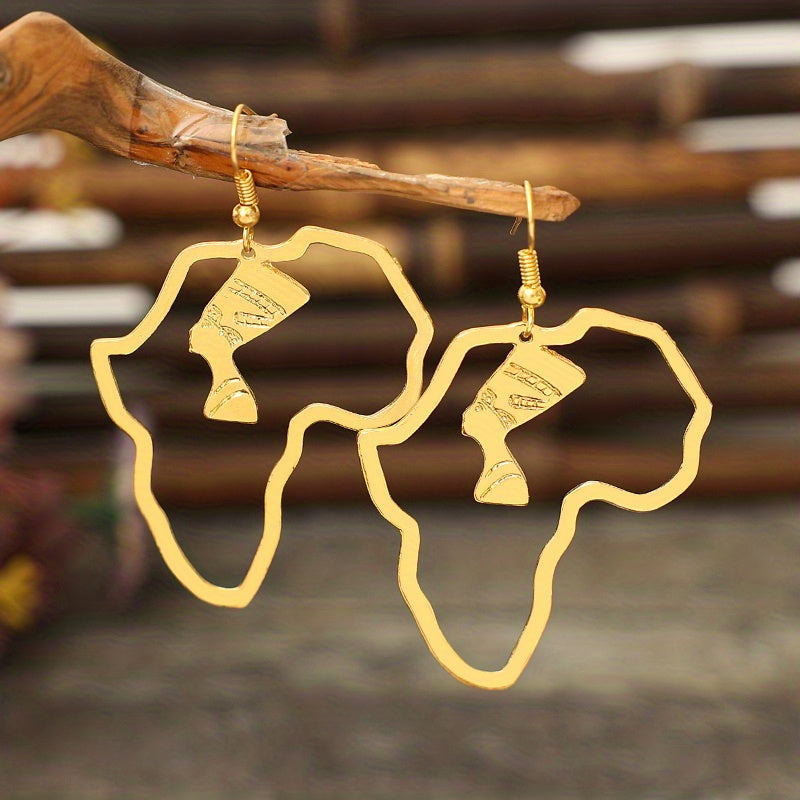 Golden and Silvery Fashion Dangle Earrings - Stylish, Modern, Elegant
