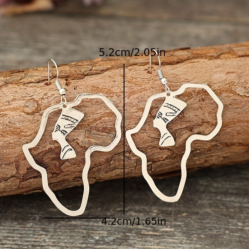 Golden and Silvery Fashion Dangle Earrings - Stylish, Modern, Elegant
