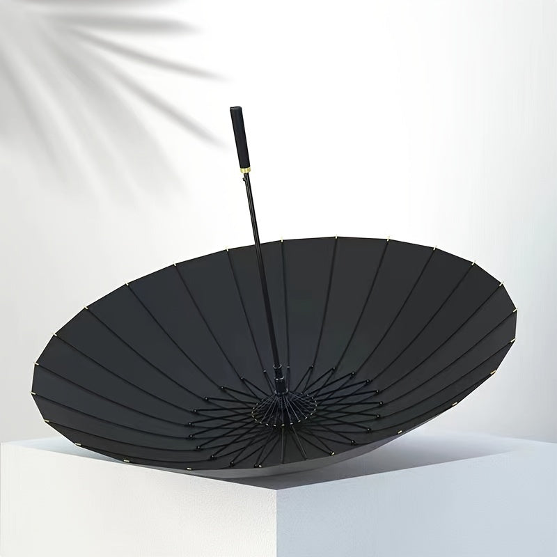 Unbreakable 24-Rib Automatic Umbrella - Super Large, Windproof & Waterproof - Compact for Men & Women - Comfortable Long Handle