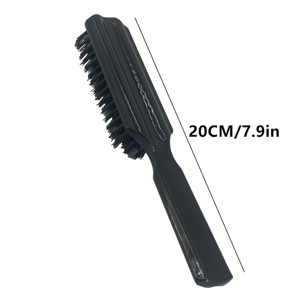 Hair Styling Beard Brush Carving Cleaning Brush for Men Plastic Handle Comb Hair Styling Tools Accessories Nylon Hair Brush
