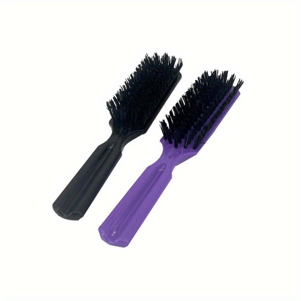 Hair Styling Beard Brush Carving Cleaning Brush for Men Plastic Handle Comb Hair Styling Tools Accessories Nylon Hair Brush