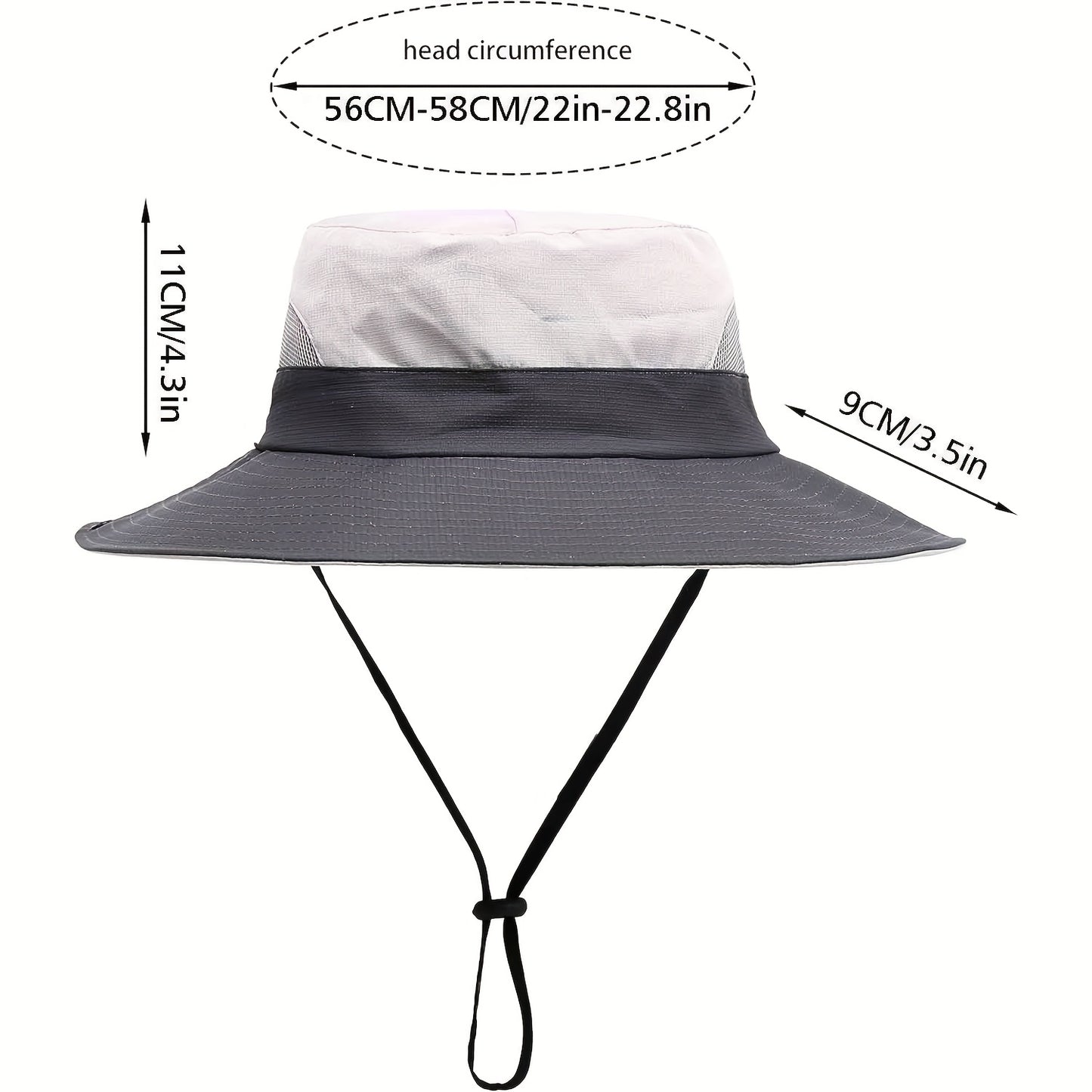 SUNYGOOG UPF Bucket Hat with Cooling Mesh & Ponytail Hole - Breathable Shield for Men & Women, Lightweight Wide Brim Outdoor for, Fishing, - Adjustable (Hand Wash/Dry Clean)