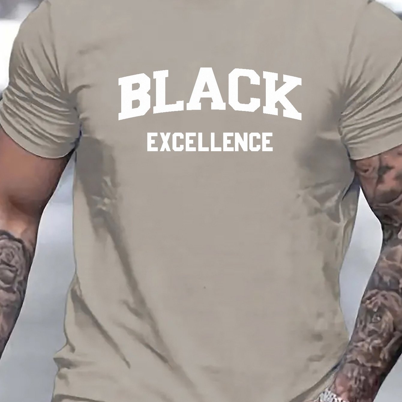 Plus Size Graphic Print T-Shirt for Men - Stylish Crew Neck, Medium Stretch Polyester, Geometric Pattern, Regular Fit, Trendy Chic Clothing for Big & Tall Guys, Best Sellers Gift for Summer