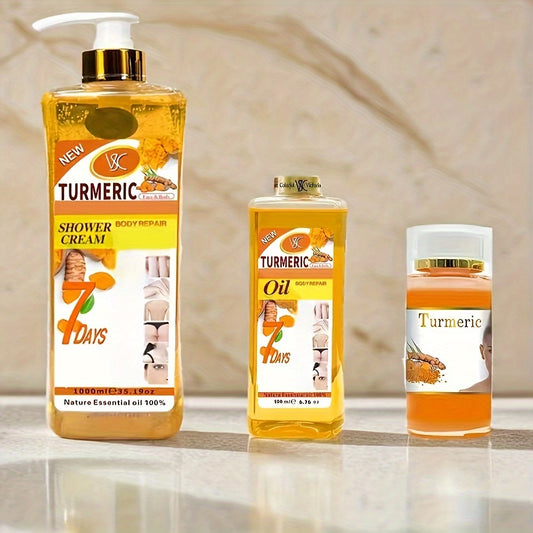 The Turmeric Care Set Provides You With A Refreshed Experience From Head To Toe, With Natural Care Products That Care More For Our Skin And Are Suitable For The General Public.