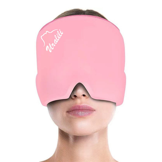 Headache Relief Cap, Migraine Ice Pack Mask Products, Women Cooling Gel Hat, Face Cold Compress Head Wrap for Her Stress. Great Birthday Gift for Mom, Sister, Grandma, Girlfriend, & Teacher