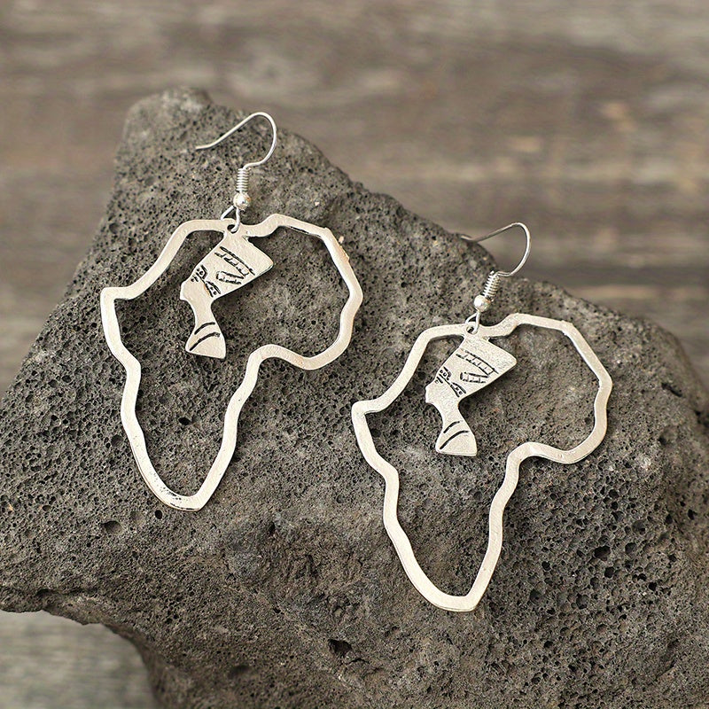 Golden and Silvery Fashion Dangle Earrings - Stylish, Modern, Elegant