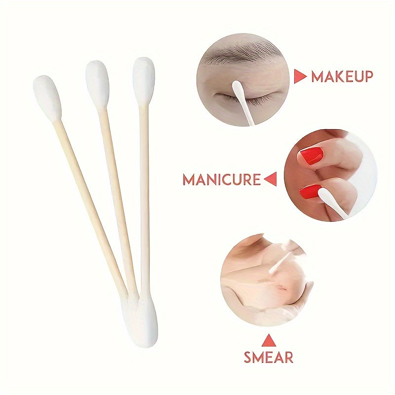 400/100 Count Double-Tipped Cotton Swabs - Unscented, Hypoallergenic Ear & Makeup Cleaner, Multipurpose & Disposable Cotton Swabs For Personal Care