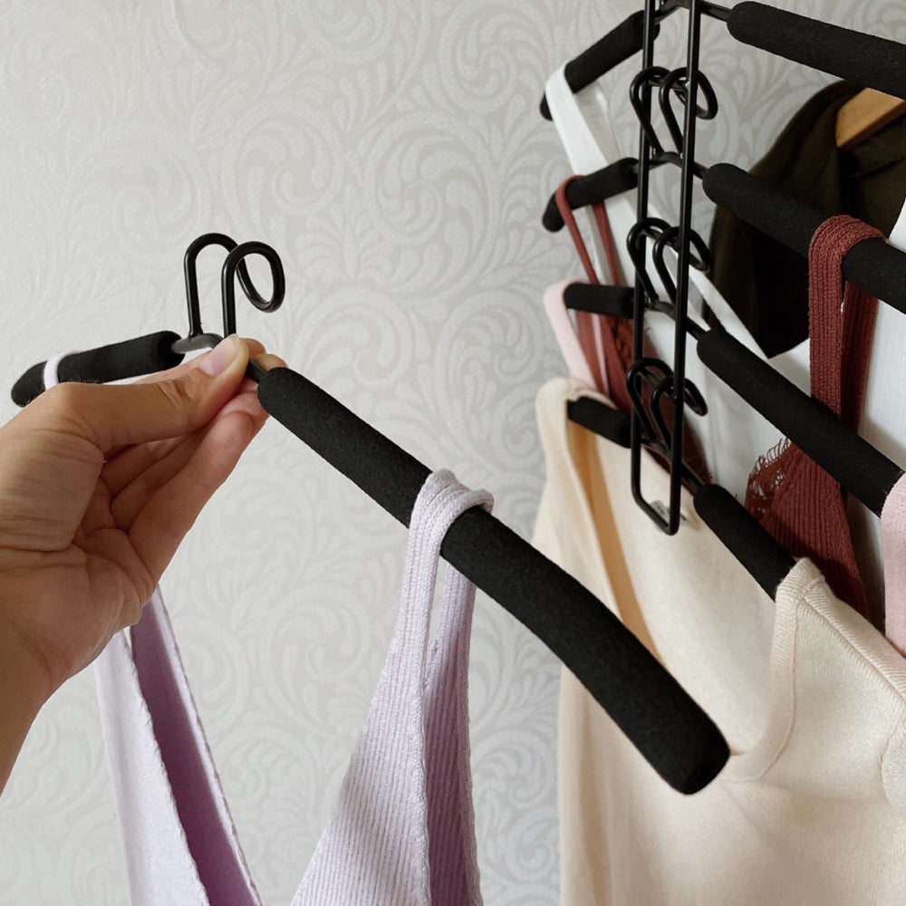 Household One-Piece Clothes Hanger Indoor Space Saving Clothes Drying Rack Mounted Hanger Detachable Storage Holder 5 Layer